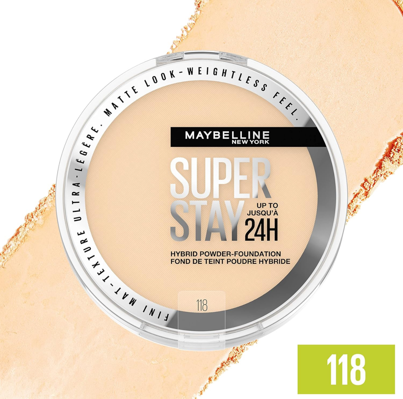 MAYBELLINE SUPER STAY HIBRID BASE EN POLVO 118